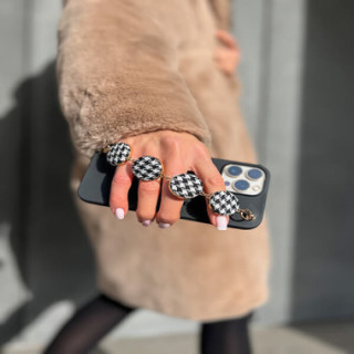 MATOWE ETUI DO OPPO RENO 15F 5G / 15 FS 5G Z ŁAŃCUSZKIEM BLINK 29 CZARNY