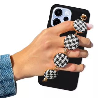 MATOWE ETUI DO OPPO RENO 15F 5G / 15 FS 5G Z ŁAŃCUSZKIEM BLINK 29 CZARNY