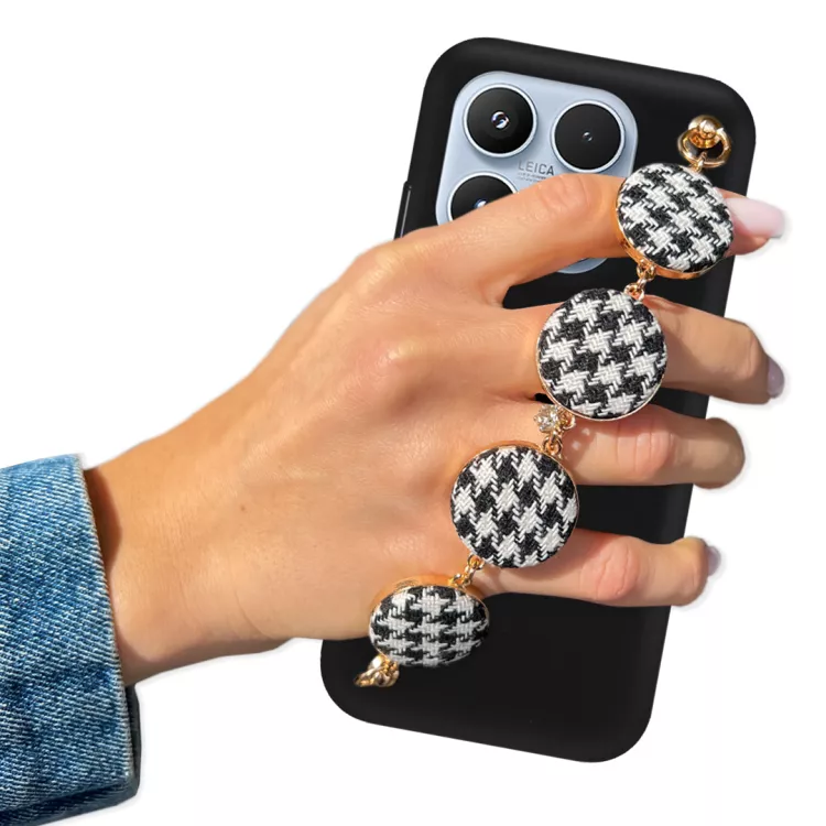 MATOWE ETUI DO XIAOMI 17 Z ŁAŃCUSZKIEM BLINK 29 CZARNY