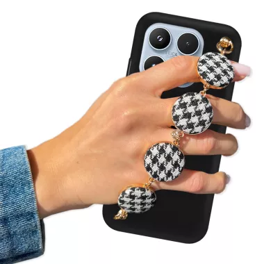 MATOWE ETUI DO XIAOMI 17 Z ŁAŃCUSZKIEM BLINK 29 CZARNY