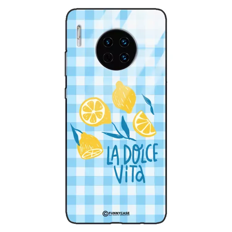 Etui Black Case Glass Dolce Vita do HUAWEI MATE 30 Amalfi Cytryny Włochy Lato Wakacje ST_DOC131