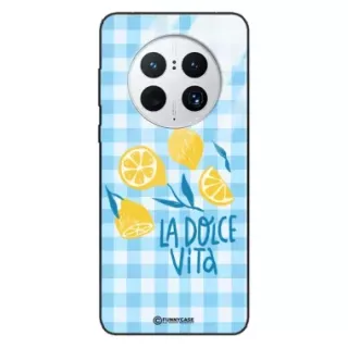 Etui Black Case Glass Dolce Vita do HUAWEI MATE 50 PRO Cytryny Lato Owoce Wakacje Słońce ST_DOC145