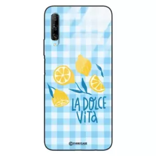 Etui Black Case Glass Dolce Vita do HUAWEI HONOR 9X PRO Cytryny Kwiaty Owoce Lato Natura ST_DOC125