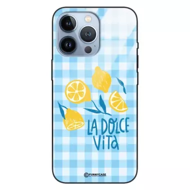Etui Black Case Glass Dolce Vita do APPLE IPHONE 13 PRO Cytryny Owoce Lato Wakacje Cytrusy ST_DOC104