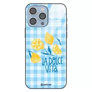 Etui Black Case Glass Dolce Vita do APPLE IPHONE 15 PRO MAX Włochy Italia Cytryny Kafelki Wakacje ST_DOC132
