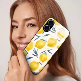 Etui Black Case Glass Dolce Vita do APPLE IPHONE 16 PLUS Cytryny Lato Owoce Wakacje Słońce ST_DOC145
