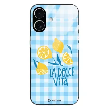Etui Black Case Glass Dolce Vita do APPLE IPHONE 17 Amalfi Cytryny Włochy Lato Wakacje ST_DOC131