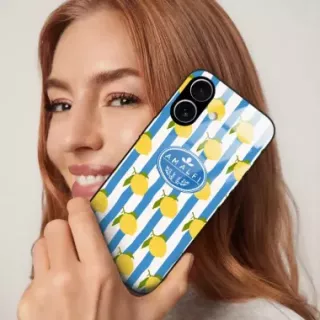 Etui Black Case Glass Dolce Vita do APPLE IPHONE 17 Amalfi Cytryny Włochy Lato Wakacje ST_DOC131