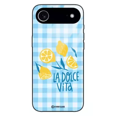 Etui Black Case Glass Dolce Vita do APPLE IPHONE 17 AIR Cytryny Owoce Lato Wakacje Cytrusy ST_DOC104