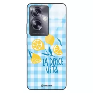 Etui Black Case Glass Dolce Vita do OPPO A79 5G Cytryny Kwiaty Owoce Lato Natura ST_DOC125