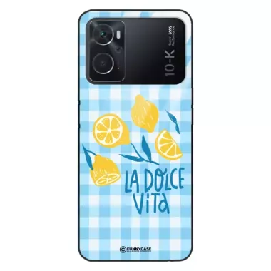 Etui Black Case Glass Dolce Vita do OPPO K10 PRO 5G Cytryny Lato Włochy Wakacje Kratka ST_DOC101