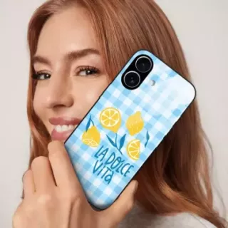 Etui Black Case Glass Dolce Vita do OPPO RENO 7 SE 5G Cytryny Lato Włochy Wakacje Kratka ST_DOC101