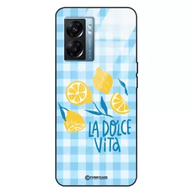 Etui Black Case Glass Dolce Vita do OPPO K10 5G Cytryna Lato Wakacje Summer Słońce ST_DOC139