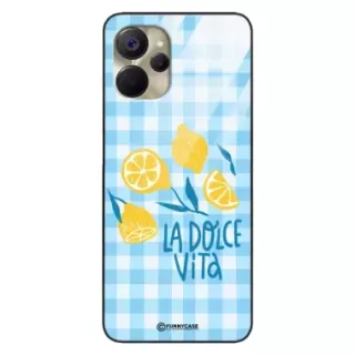 Etui Black Case Glass Dolce Vita do REALME 10 5G Cytryny Lato Owoce Wakacje Słońce ST_DOC145