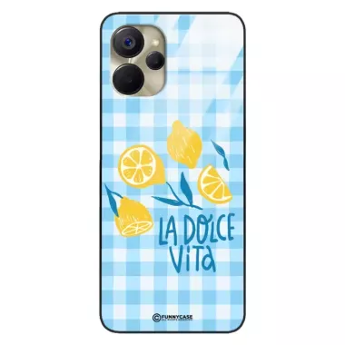 Etui Black Case Glass Dolce Vita do REALME 10 5G Cytryny Lato Owoce Wakacje Słońce ST_DOC145
