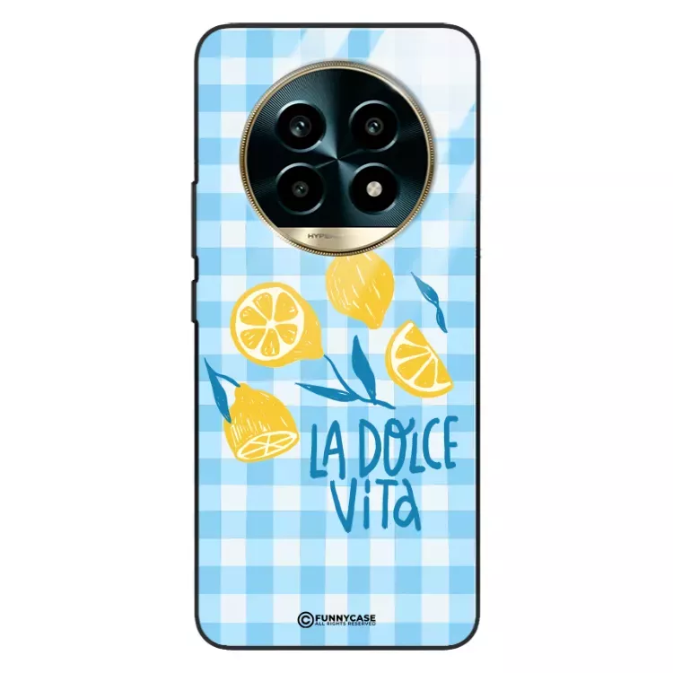 Etui Black Case Glass Dolce Vita do REALME 13 PRO 5G Cytryny Lato Włochy Wakacje Kratka ST_DOC101