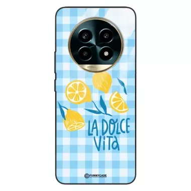Etui Black Case Glass Dolce Vita do REALME 13 PRO 5G Cytryny Lato Włochy Wakacje Kratka ST_DOC101