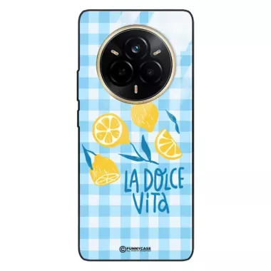 Etui Black Case Glass Dolce Vita do REALME 14 PRO 5G Amalfi Cytryny Włochy Lato Wakacje ST_DOC131
