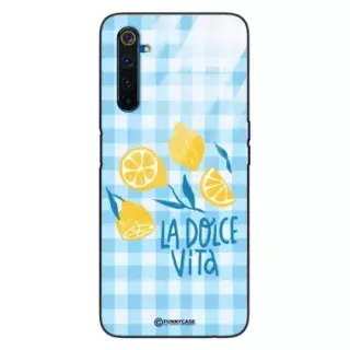 Etui Black Case Glass Dolce Vita do REALME 6 PRO Amalfi Cytryny Włochy Lato Wakacje ST_DOC131