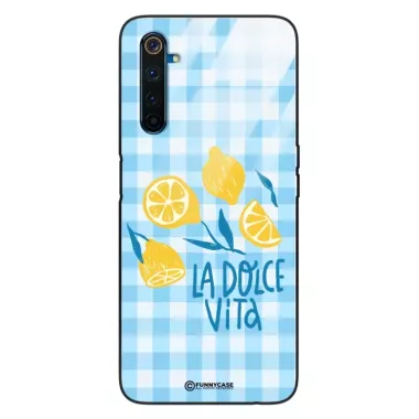 Etui Black Case Glass Dolce Vita do REALME 6 PRO Amalfi Cytryny Włochy Lato Wakacje ST_DOC131