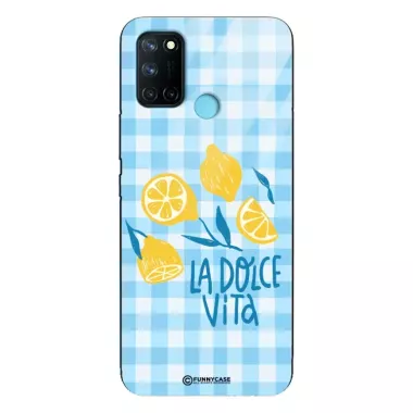 Etui Black Case Glass Dolce Vita do REALME 7i Włochy Italia Cytryny Kafelki Wakacje ST_DOC132