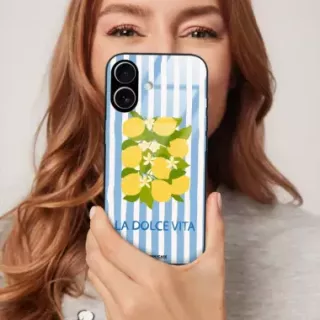 Etui Black Case Glass Dolce Vita do REALME C31 Cytryny Kwiaty Włochy Lato Wakacje ST_DOC128