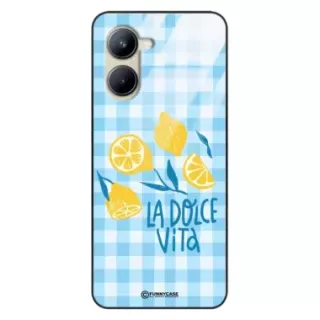 Etui Black Case Glass Dolce Vita do REALME C33 Amalfi Cytryny Włochy Lato Wakacje ST_DOC131