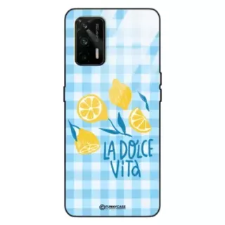 Etui Black Case Glass Dolce Vita do REALME GT Włochy Italia Cytryny Kafelki Wakacje ST_DOC132