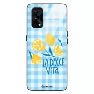 Etui Black Case Glass Dolce Vita do REALME X7 PRO Cytryny Lato Włochy Wakacje Kratka ST_DOC101