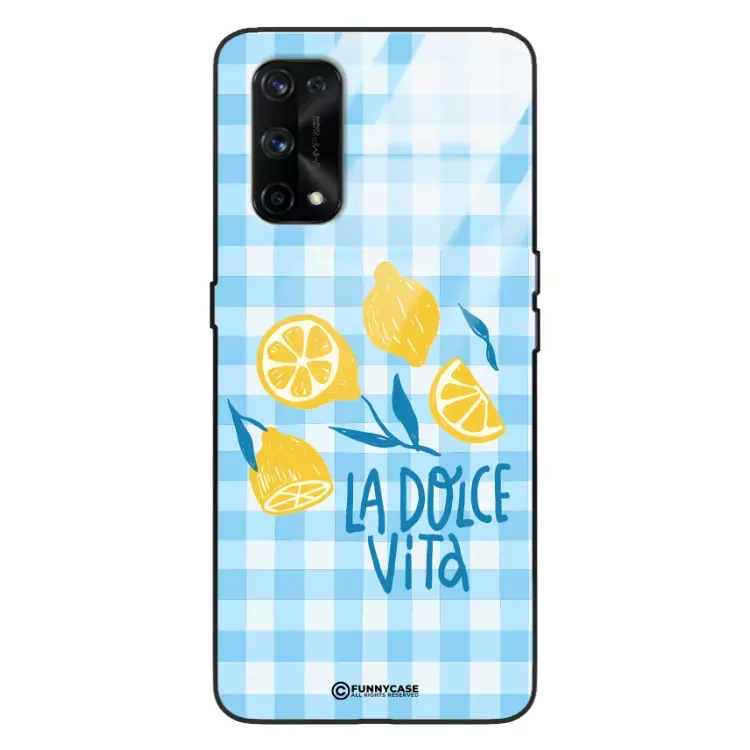 Etui Black Case Glass Dolce Vita do REALME X7 PRO Cytryny Lato Włochy Wakacje Kratka ST_DOC101