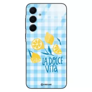 Etui Black Case Glass Dolce Vita do SAMSUNG A55 5G Włochy Italia Cytryny Kafelki Wakacje ST_DOC132