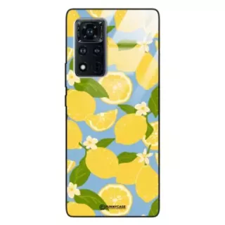 Etui Black Case Glass Dolce Vita do HUAWEI HONOR VIEW 40 Cytryny Kwiaty Owoce Lato Natura ST_DOC125