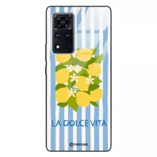 Etui Black Case Glass Dolce Vita do HUAWEI HONOR VIEW V40 5G Cytryny Kwiaty Włochy Lato Wakacje ST_DOC128