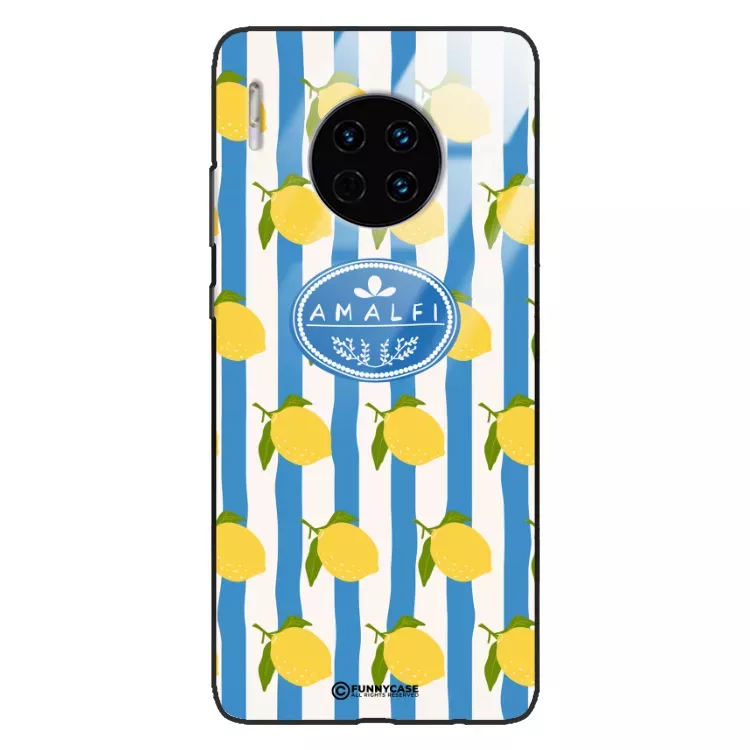 Etui Black Case Glass Dolce Vita do HUAWEI MATE 30 Amalfi Cytryny Włochy Lato Wakacje ST_DOC131