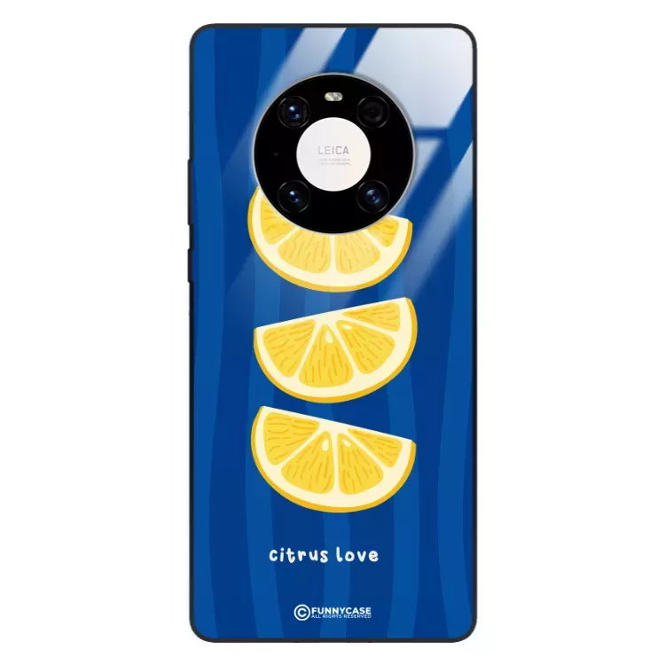 Etui Black Case Glass Dolce Vita do HUAWEI MATE 40  Cytryny Owoce Lato Wakacje Cytrusy ST_DOC104
