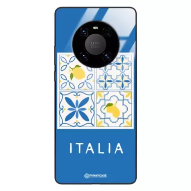 Etui Black Case Glass Dolce Vita do HUAWEI MATE 40 PRO Włochy Italia Cytryny Kafelki Wakacje ST_DOC132