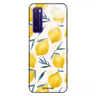 Etui Black Case Glass Dolce Vita do HUAWEI NOVA 7 Cytryny Lato Owoce Wakacje Słońce ST_DOC145