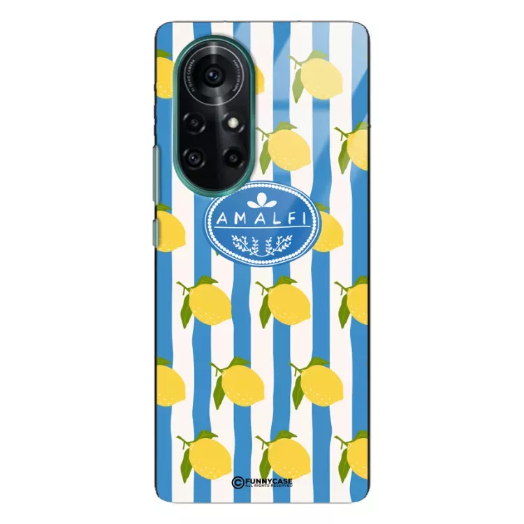 Etui Black Case Glass Dolce Vita do HUAWEI NOVA 8 Amalfi Cytryny Włochy Lato Wakacje ST_DOC131