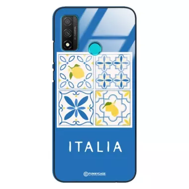 Etui Black Case Glass Dolce Vita do HUAWEI P SMART 2020 Włochy Italia Cytryny Kafelki Wakacje ST_DOC132