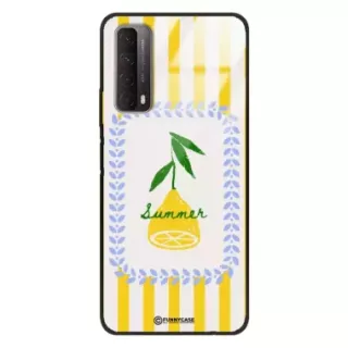 Etui Black Case Glass Dolce Vita do HUAWEI P SMART 2021 Cytryna Lato Wakacje Summer Słońce ST_DOC139