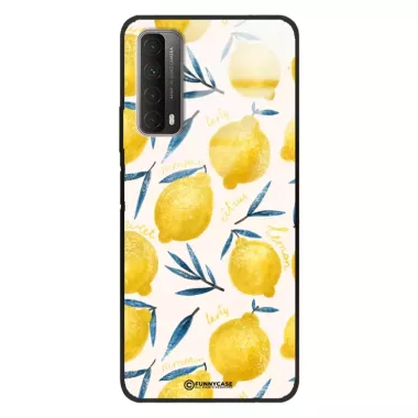 Etui Black Case Glass Dolce Vita do HUAWEI Y7a Cytryny Lato Owoce Wakacje Słońce ST_DOC145