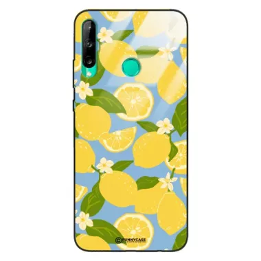 Etui Black Case Glass Dolce Vita do HUAWEI P40 LITE E Cytryny Kwiaty Owoce Lato Natura ST_DOC125