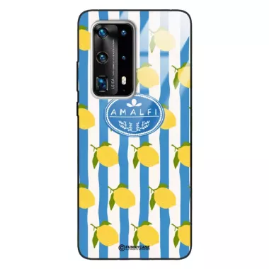 Etui Black Case Glass Dolce Vita do HUAWEI P40 PRO PLUS Amalfi Cytryny Włochy Lato Wakacje ST_DOC131