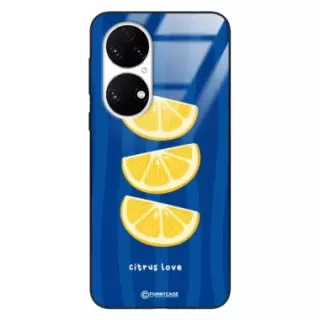 Etui Black Case Glass Dolce Vita do HUAWEI P50 Cytryny Owoce Lato Wakacje Cytrusy ST_DOC104