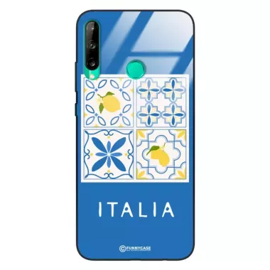Etui Black Case Glass Dolce Vita do HUAWEI Y7P 2020 Włochy Italia Cytryny Kafelki Wakacje ST_DOC132