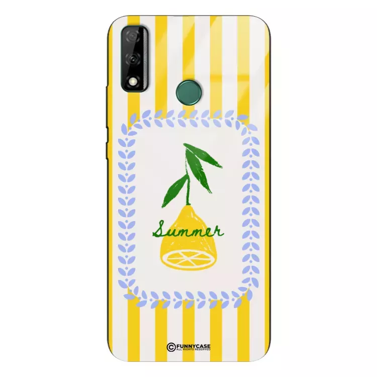 Etui Black Case Glass Dolce Vita do HUAWEI Y8S Cytryna Lato Wakacje Summer Słońce ST_DOC139