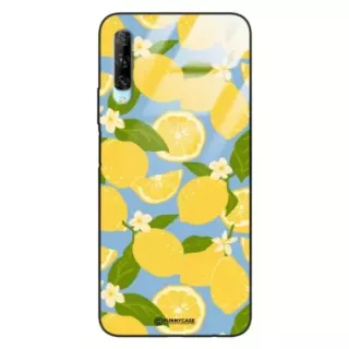 Etui Black Case Glass Dolce Vita do HUAWEI HONOR 9X PRO Cytryny Kwiaty Owoce Lato Natura ST_DOC125