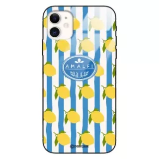 Etui Black Case Glass Dolce Vita do APPLE IPHONE 11 Amalfi Cytryny Włochy Lato Wakacje ST_DOC131