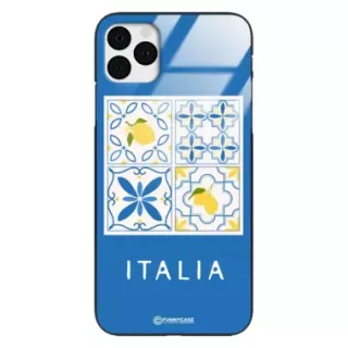 Etui Black Case Glass Dolce Vita do APPLE IPHONE 11 PRO MAX Włochy Italia Cytryny Kafelki Wakacje ST_DOC132
