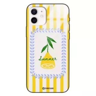 Etui Black Case Glass Dolce Vita do APPLE IPHONE 12 Cytryna Lato Wakacje Summer Słońce ST_DOC139